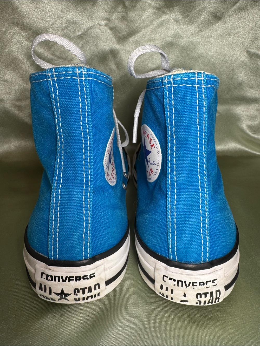 Converse Chuck Taylor High Tops Cyan Space Blue Womens Size 6 Mens Size 4 - Picture 3 of 8